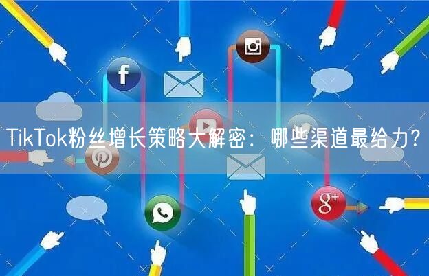 TikTok粉丝增长策略大解密：哪些渠道最给力？