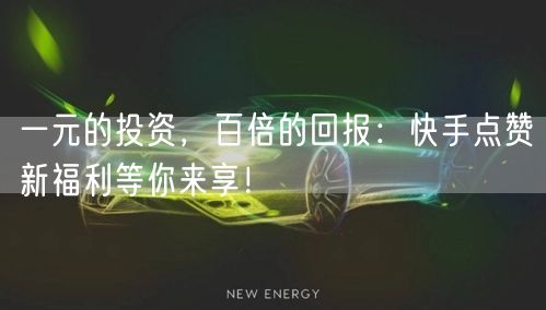 一元的投资，百倍的回报：快手点赞新福利等你来享！