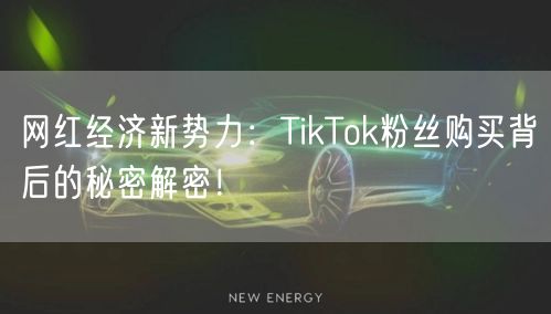 网红经济新势力：TikTok粉丝购买背后的秘密解密！