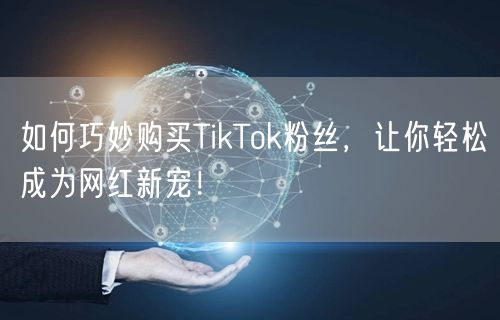 如何巧妙购买TikTok粉丝，让你轻松成为网红新宠！