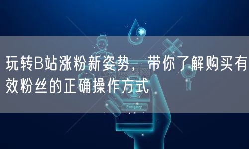 玩转B站涨粉新姿势，带你了解购买有效粉丝的正确操作方式