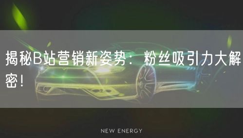 揭秘B站营销新姿势：粉丝吸引力大解密！