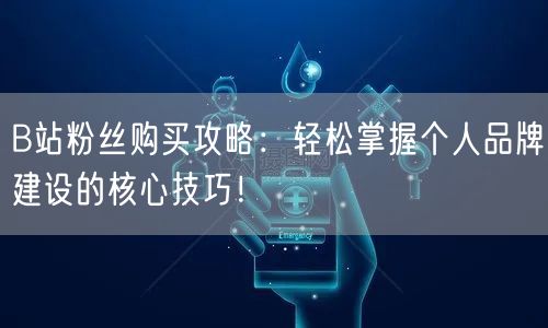 B站粉丝购买攻略：轻松掌握个人品牌建设的核心技巧！