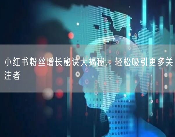 小红书粉丝增长秘诀大揭秘，轻松吸引更多关注者