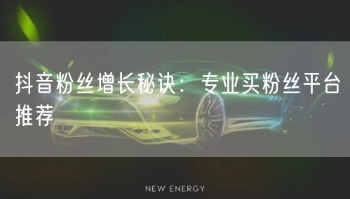 抖音粉丝增长秘诀：专业买粉丝平台推荐