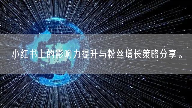 小红书上的影响力提升与粉丝增长策略分享。
