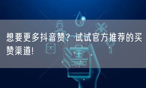 想要更多抖音赞？试试官方推荐的买赞渠道!