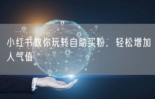 小红书教你玩转自助买粉，轻松增加人气值