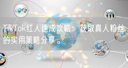 TikTok红人速成攻略：获取真人粉丝的实用策略分享。